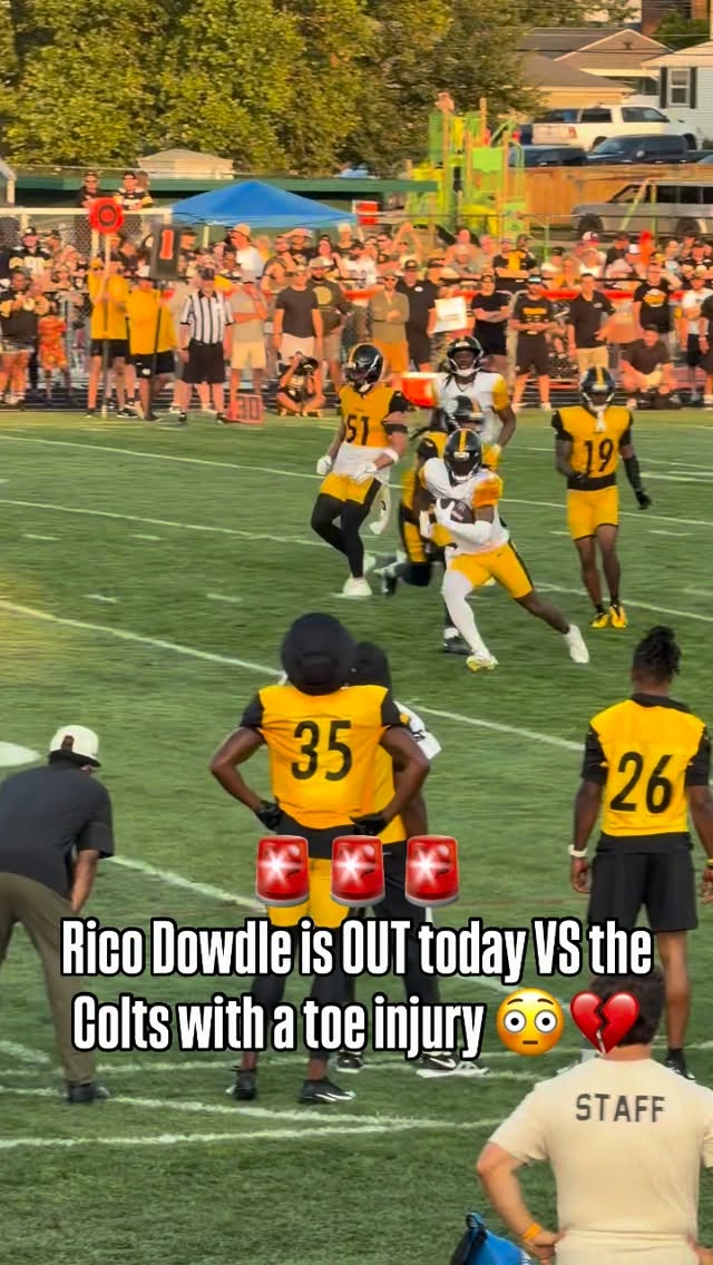 Rico Dowdle OUT vs Colts with toe i...
