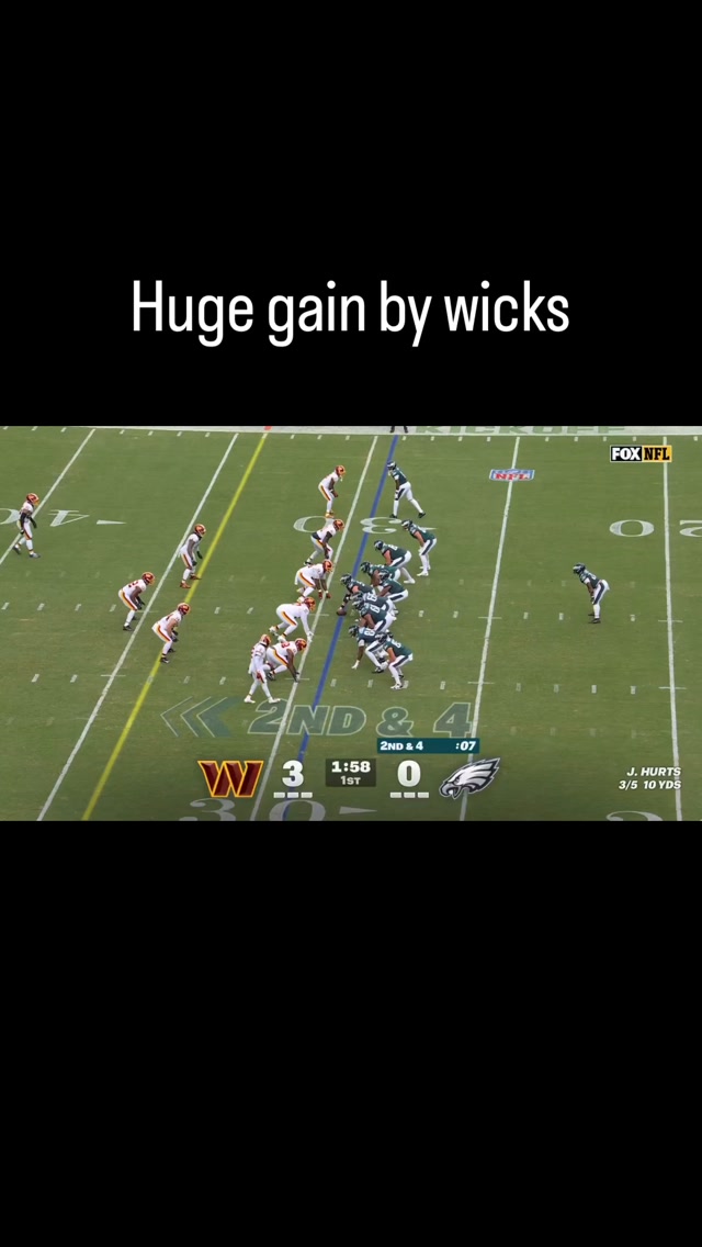 Huge gain by Wicks in Eagles game