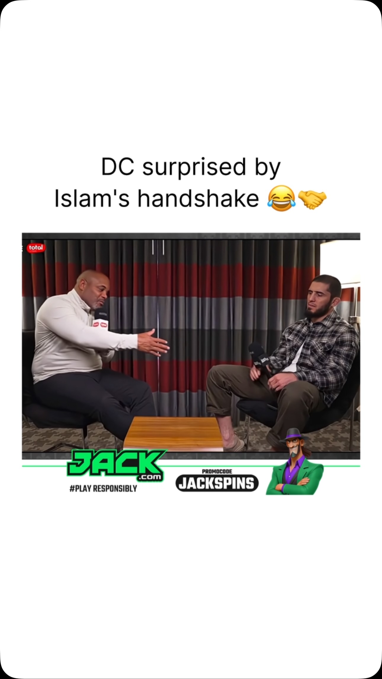 DC surprised by Islam Makhachev's D... on MILLIONS DC surprised by Islam Makhachev's D...