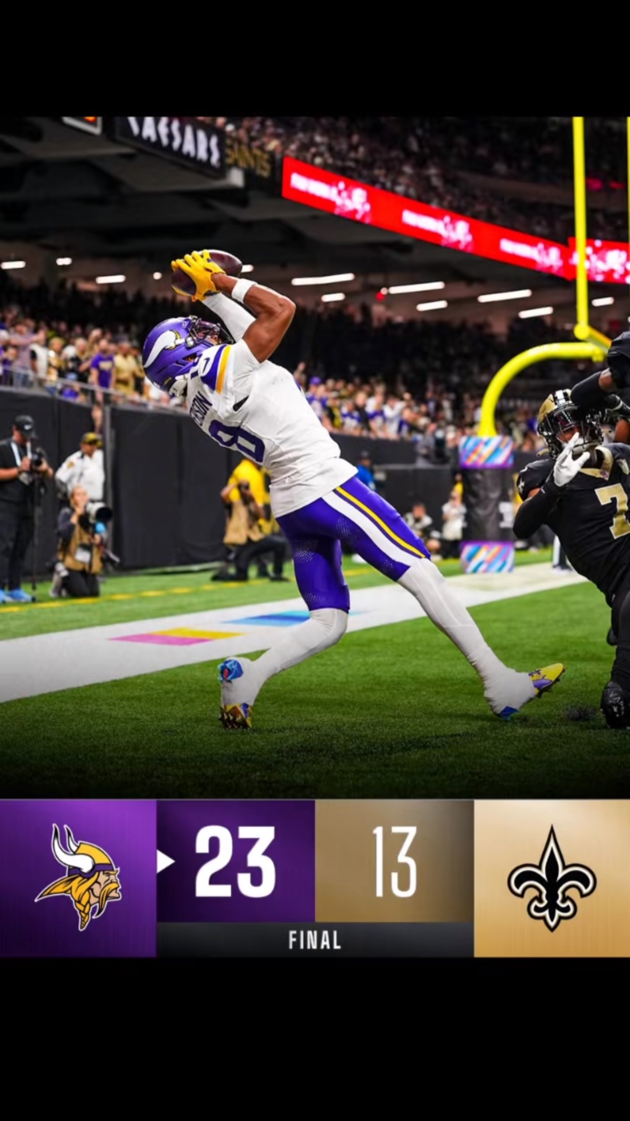 Minnesota Vikings defeat New Orlean...
