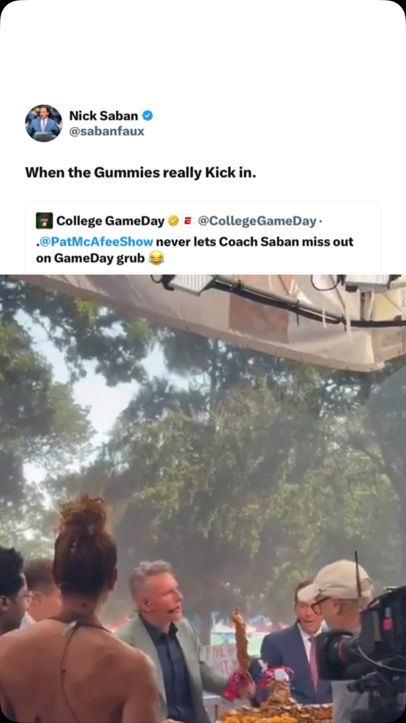 Pat McAfee and Nick Saban's funny C...
