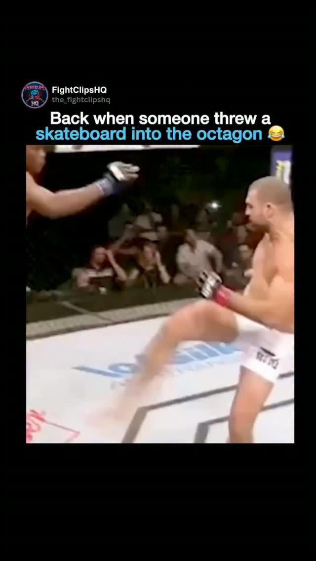 When someone threw a skateboard int...