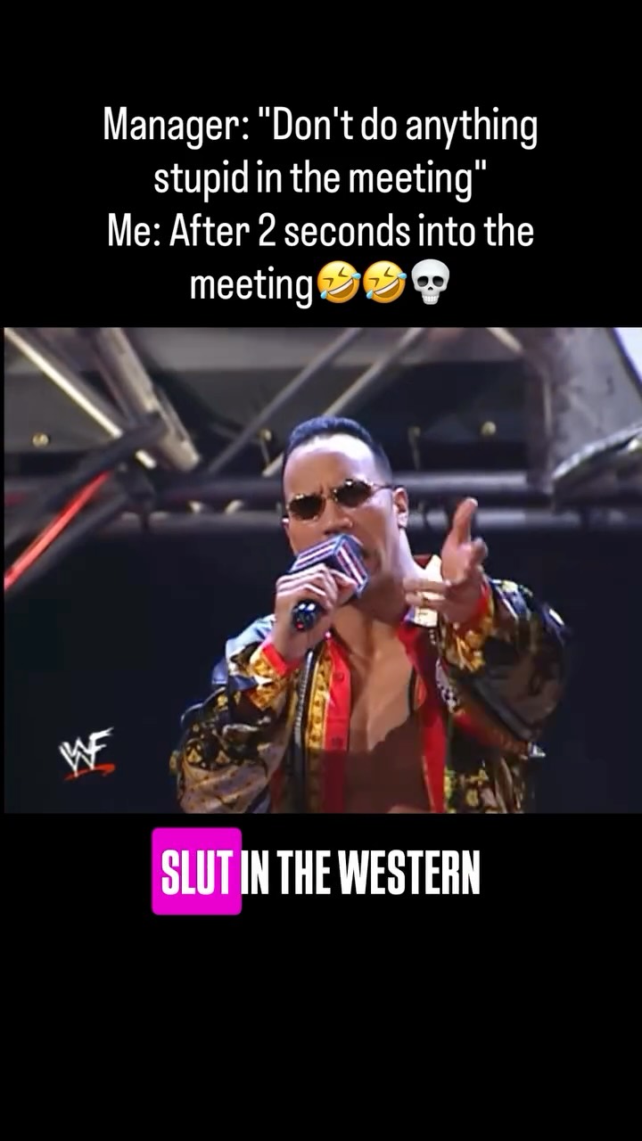The Rock in a meeting meme