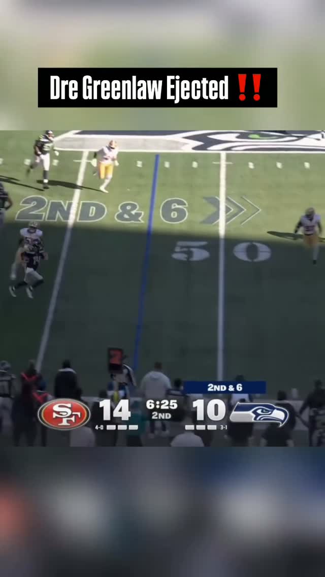 Dre Greenlaw ejected after sideline...