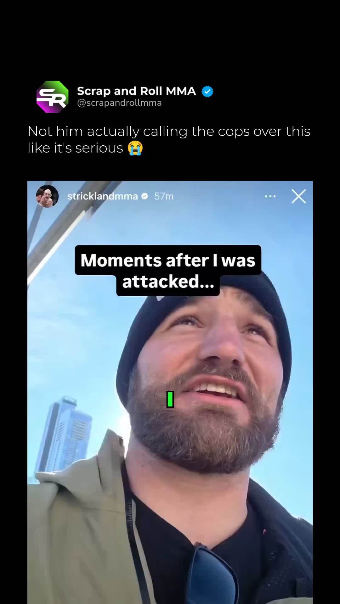 Sean Strickland calls the cops afte...