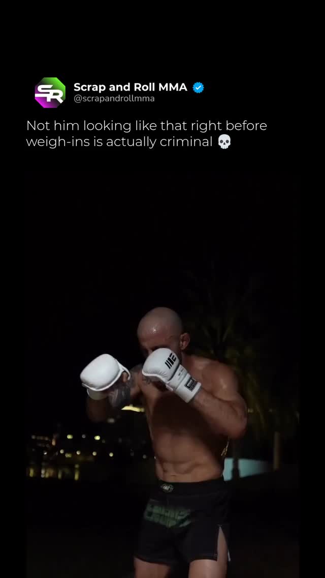 Alexander Volkanovski cutting weigh...