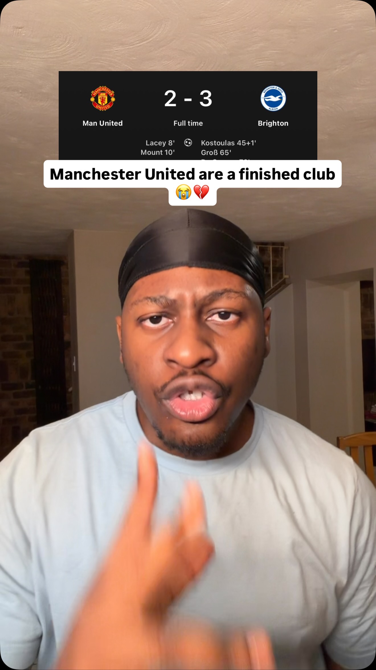 Manchester United are a finished cl... on MILLIONS Manchester United are a finished cl...