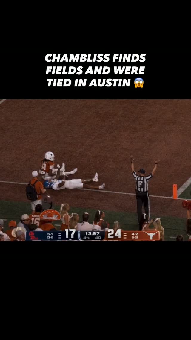 Chambliss finds Fields and ties the...