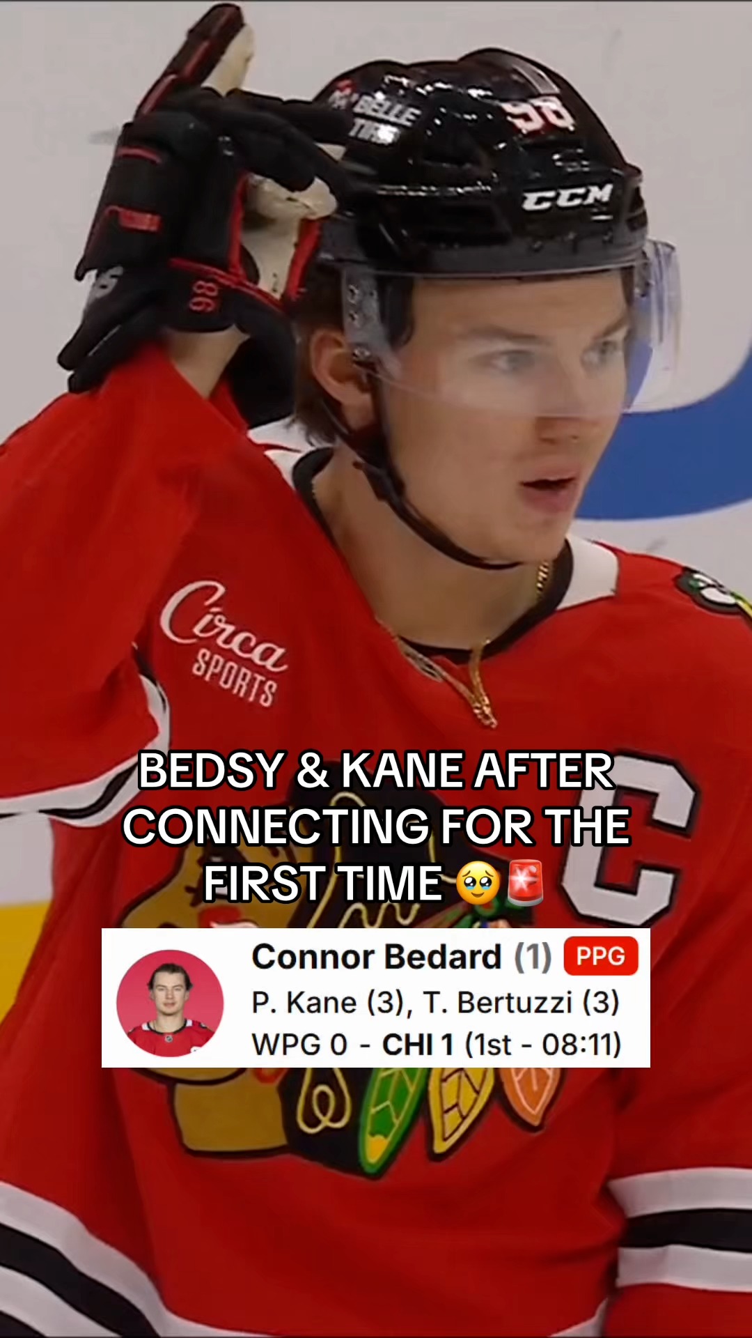 Connor Bedard and Patrick Kane conn... on MILLIONS Connor Bedard and Patrick Kane conn...