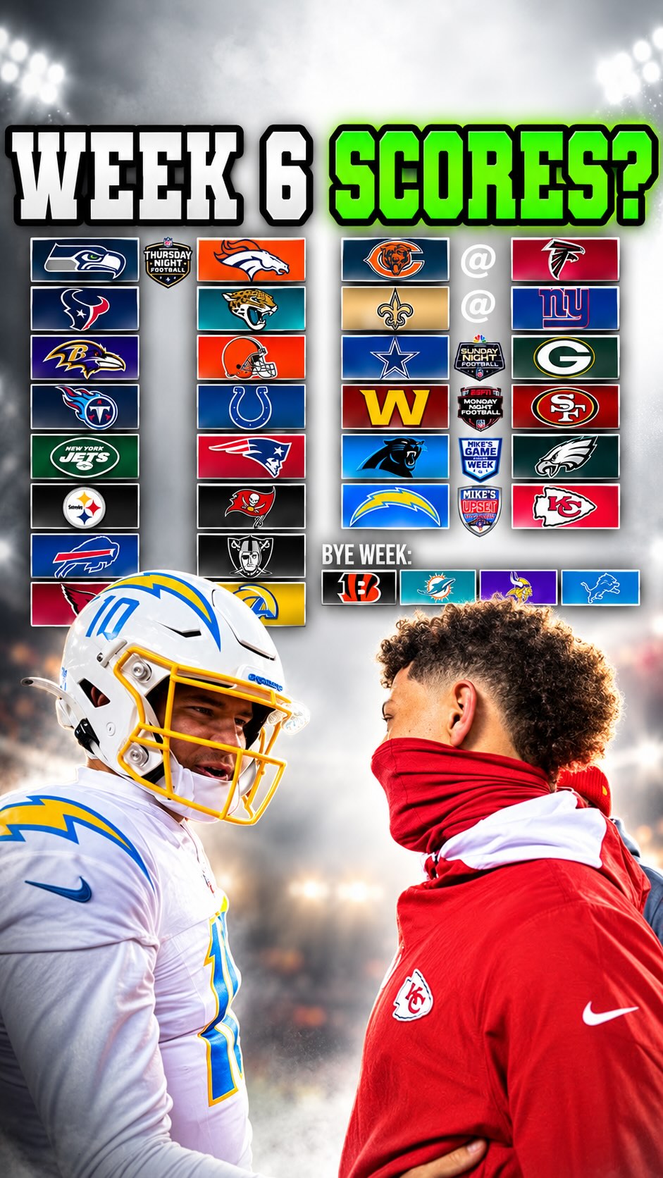 NFL Week 6 Predictions for All Game...