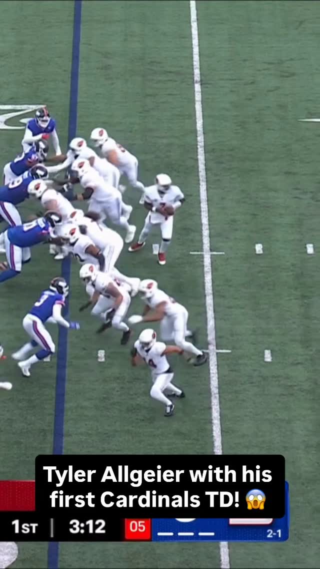 Tyler Allgeier's first Cardinals TD on MILLIONS Tyler Allgeier's first Cardinals TD