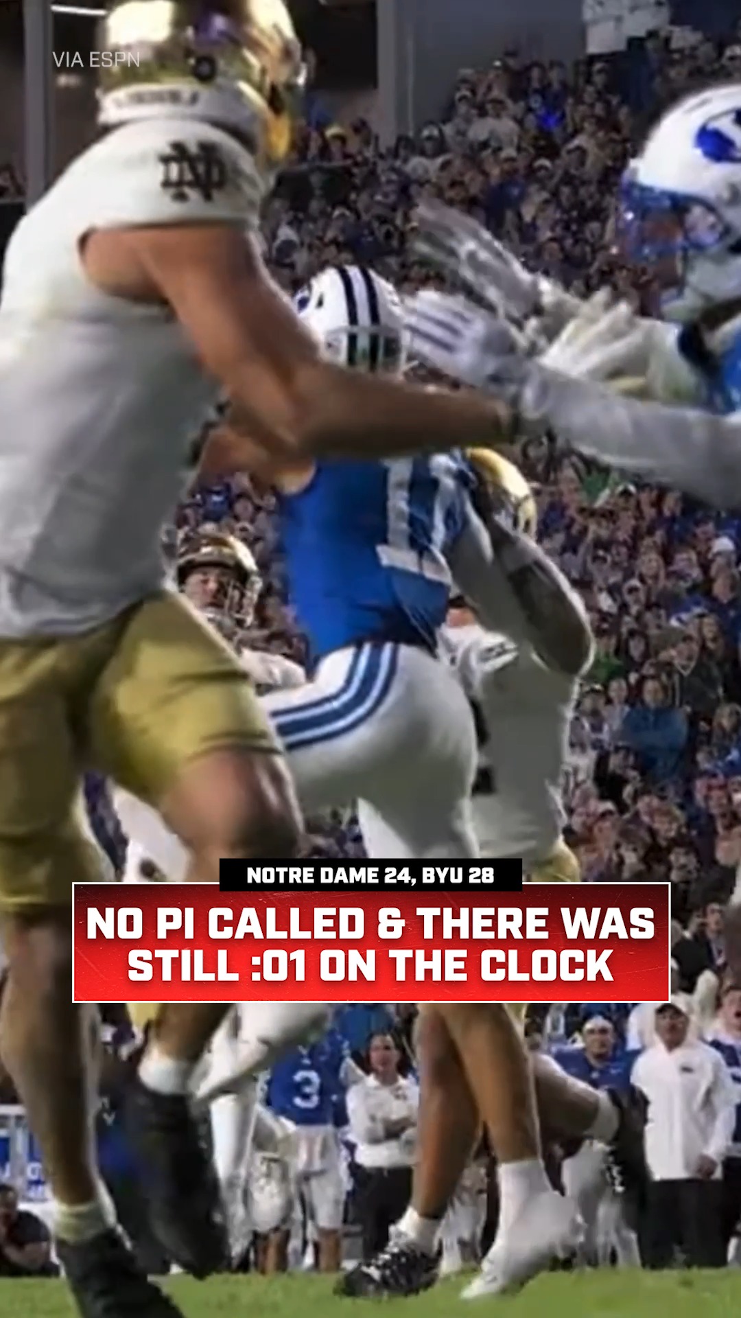 Controversial play between Notre Da...