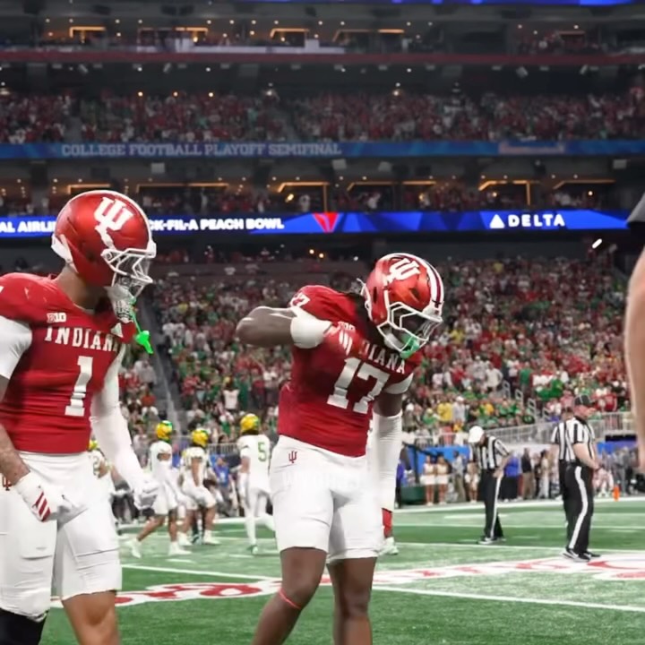 Indiana Hoosiers on the field durin...