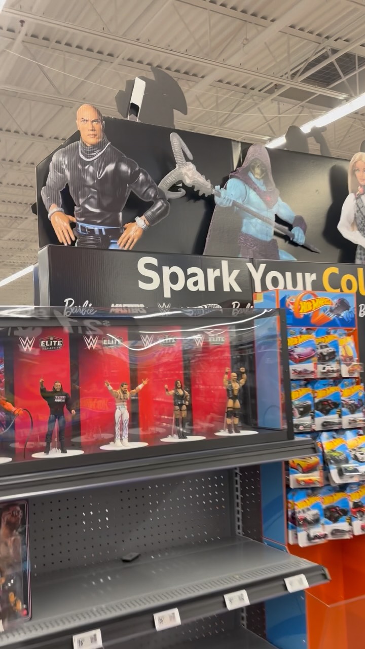 Huge WWE Figure Display at Walmart