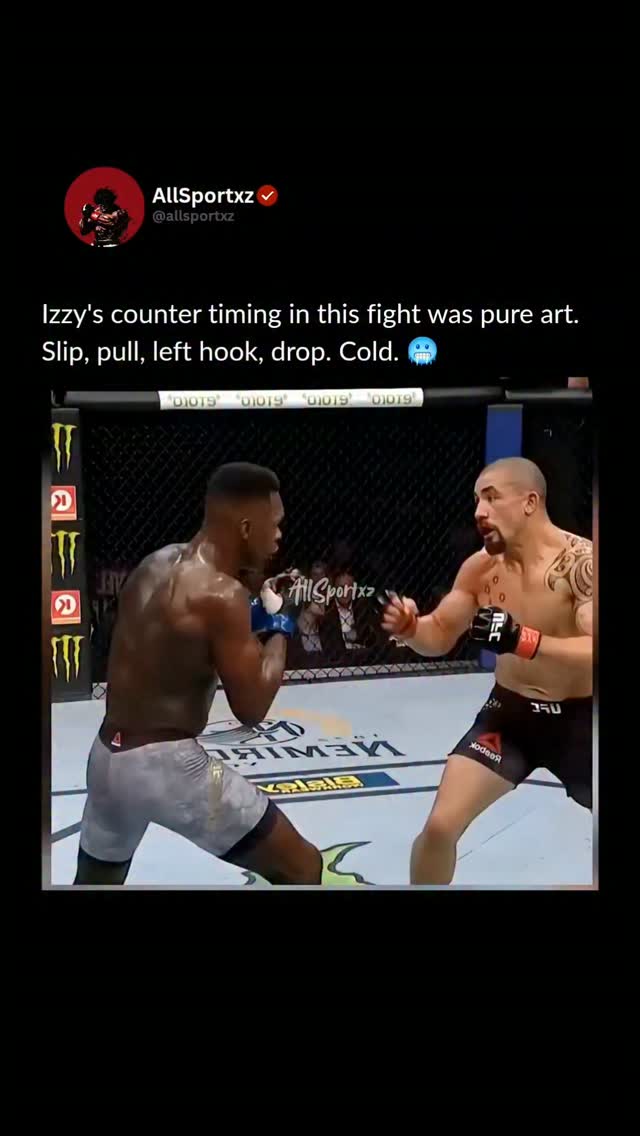 Izzy's counter timing in this fight...