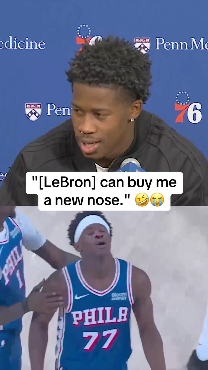VJ reacts to LeBron giving him a bl...