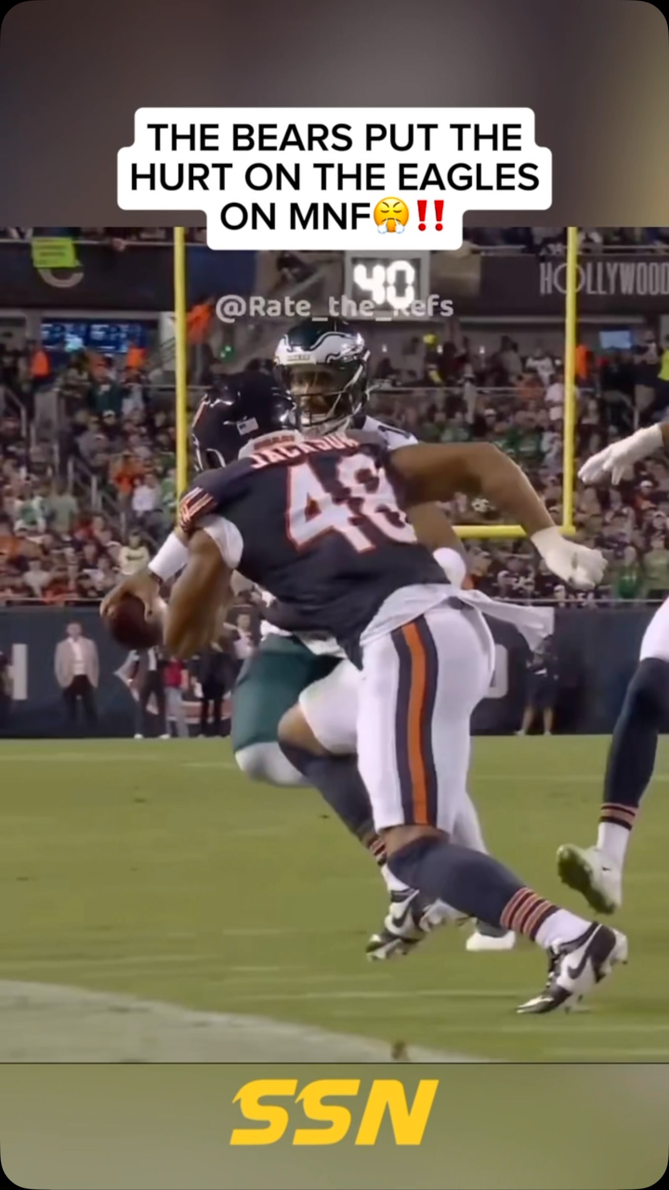 The Bears put the hurt on the Eagle...