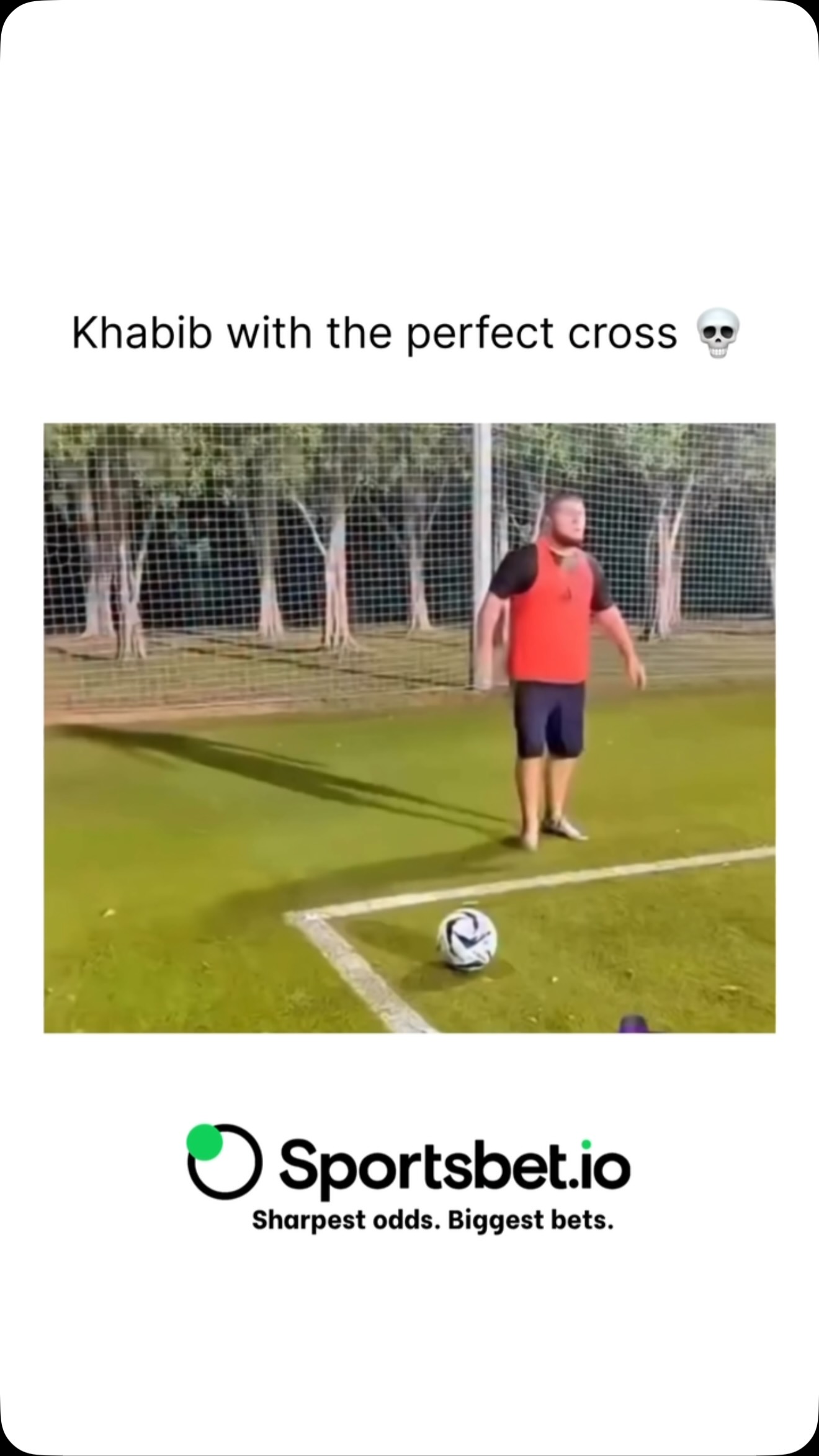 Khabib Nurmagomedov shows off his s...