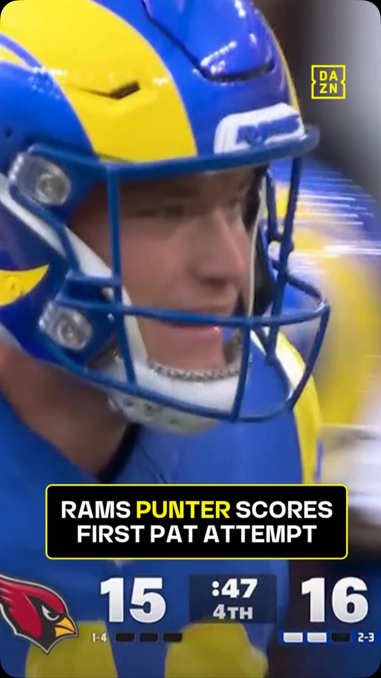 Rams punter makes an extra point in...