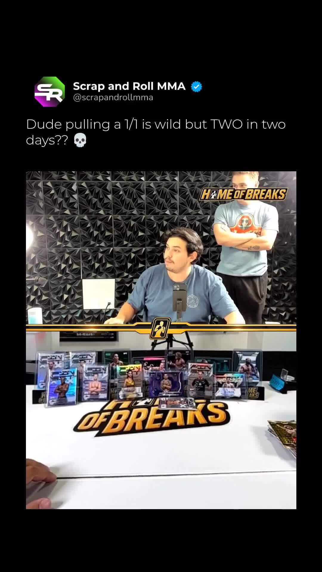 Dude pulls two 1/1 cards in two day...