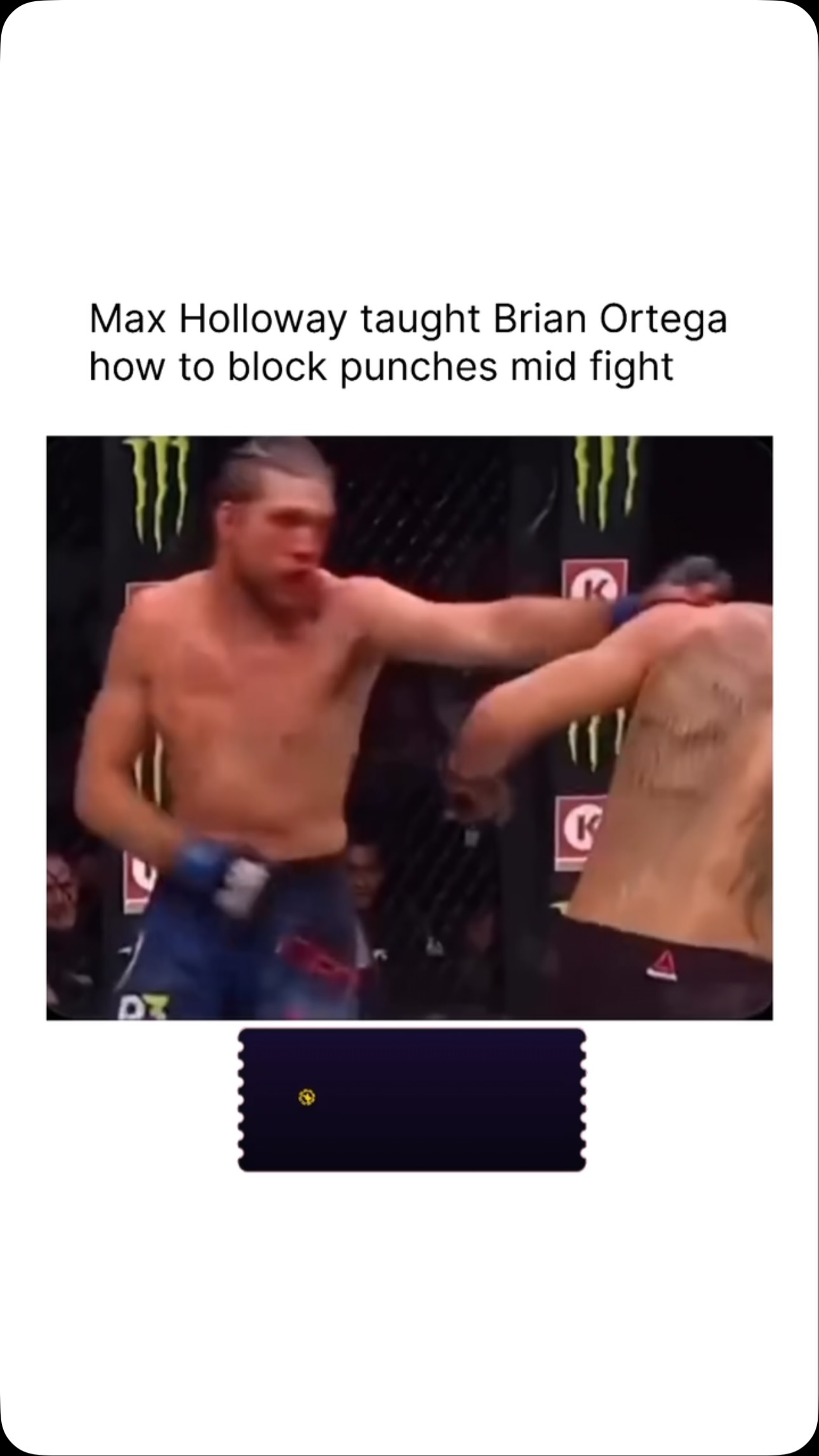 Max Holloway teaches Brian Ortega h...
