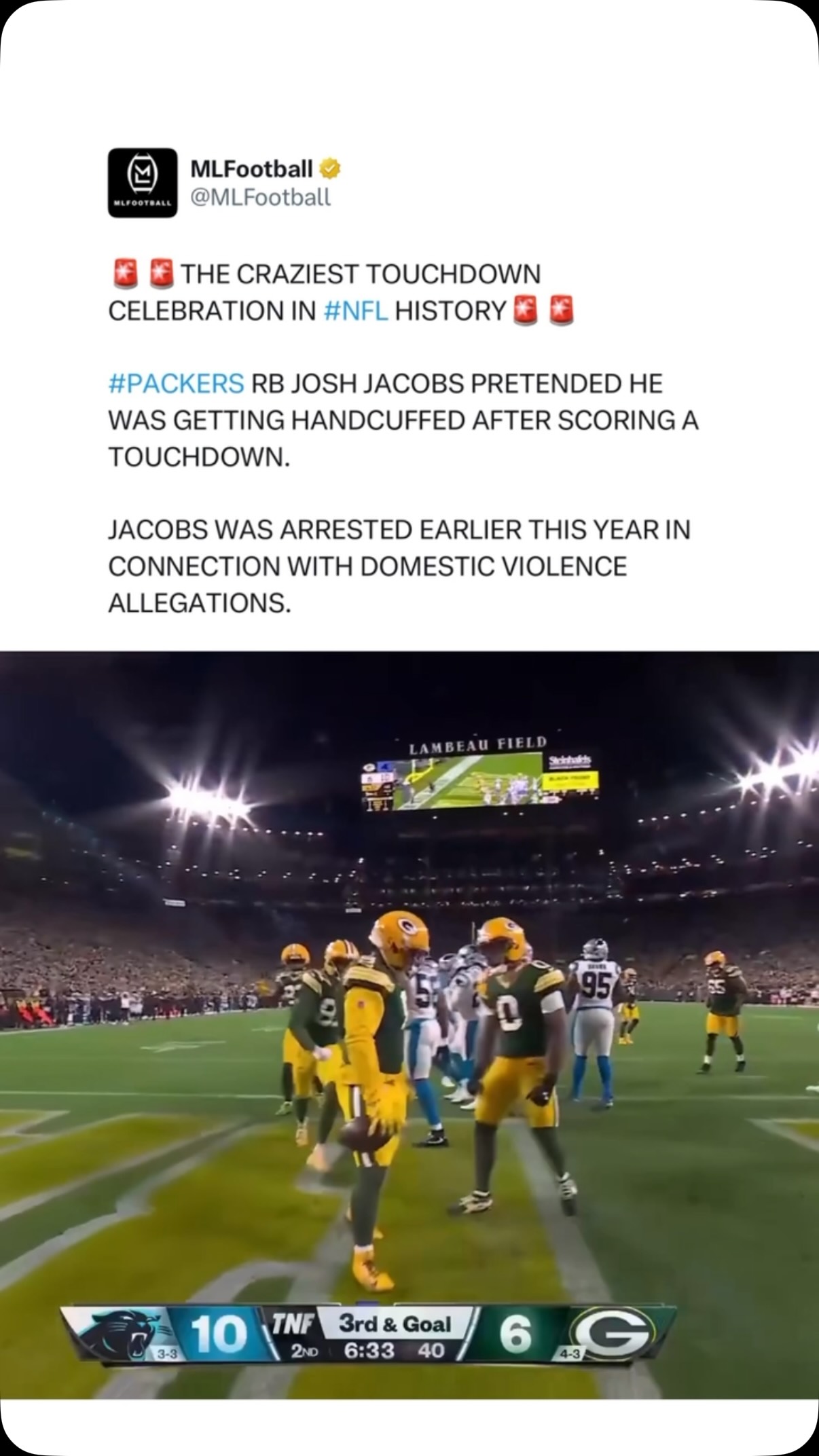 The craziest touchdown celebration ... on MILLIONS The craziest touchdown celebration ...