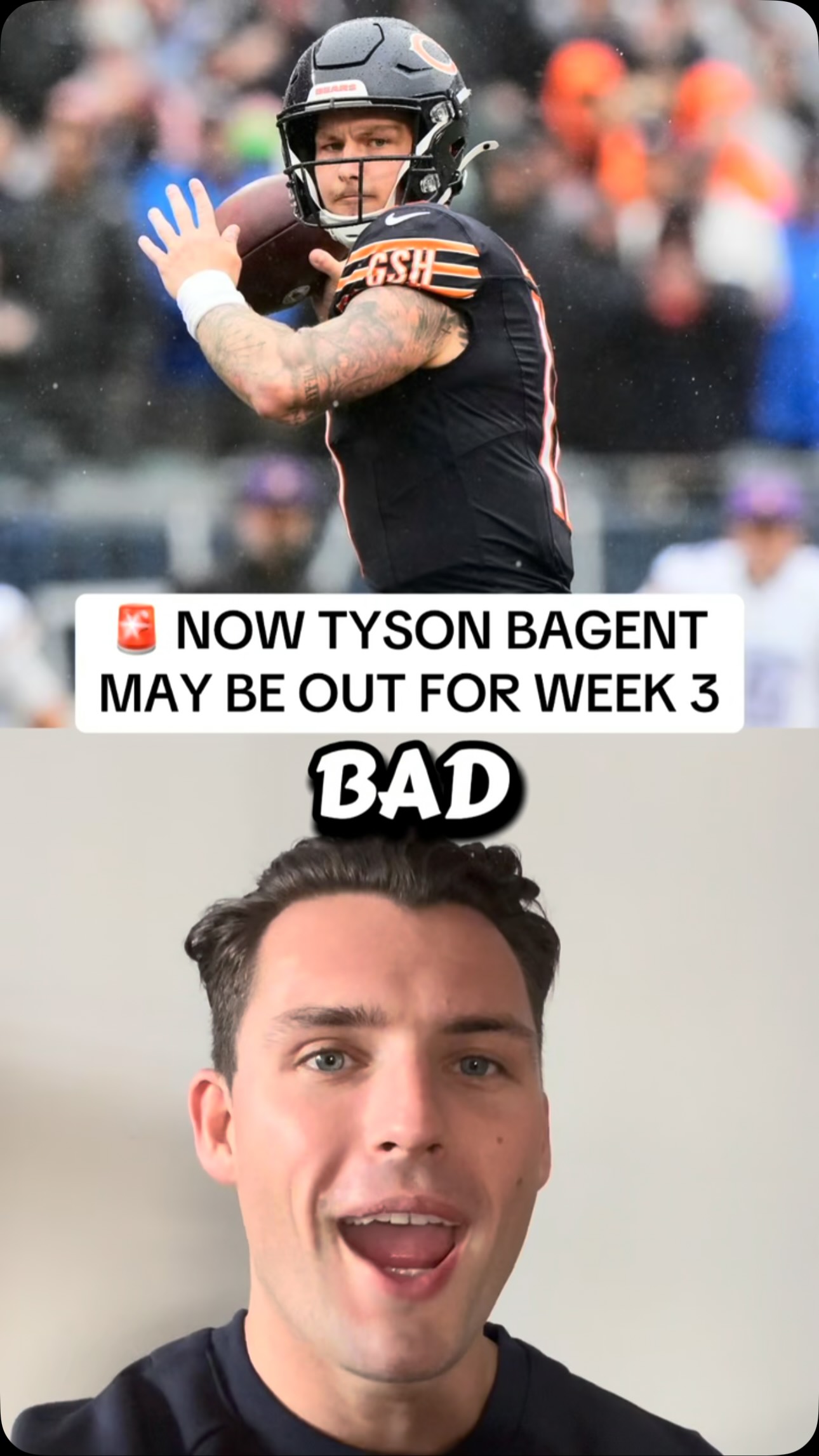Tyson Bagent in concussion protocol...