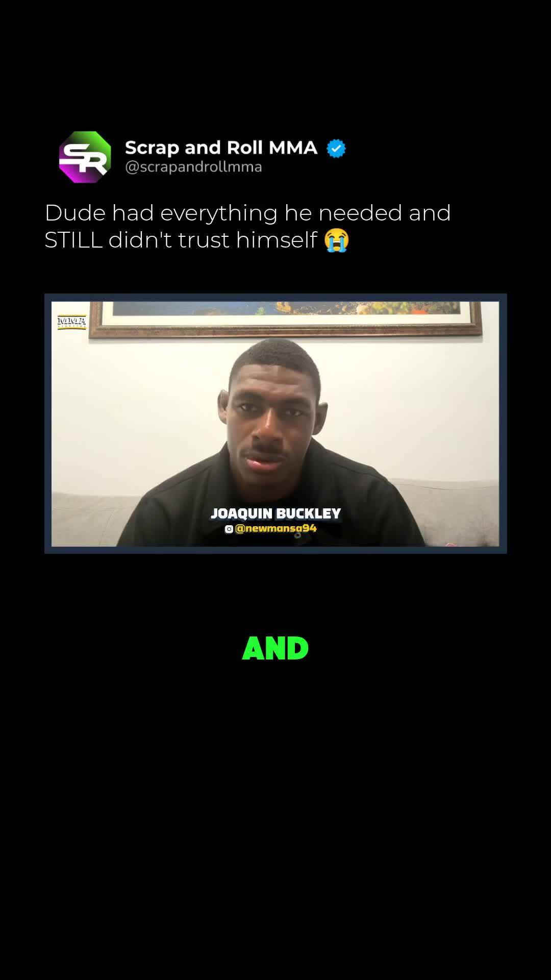 Joaquin Buckley speaks on his minds...