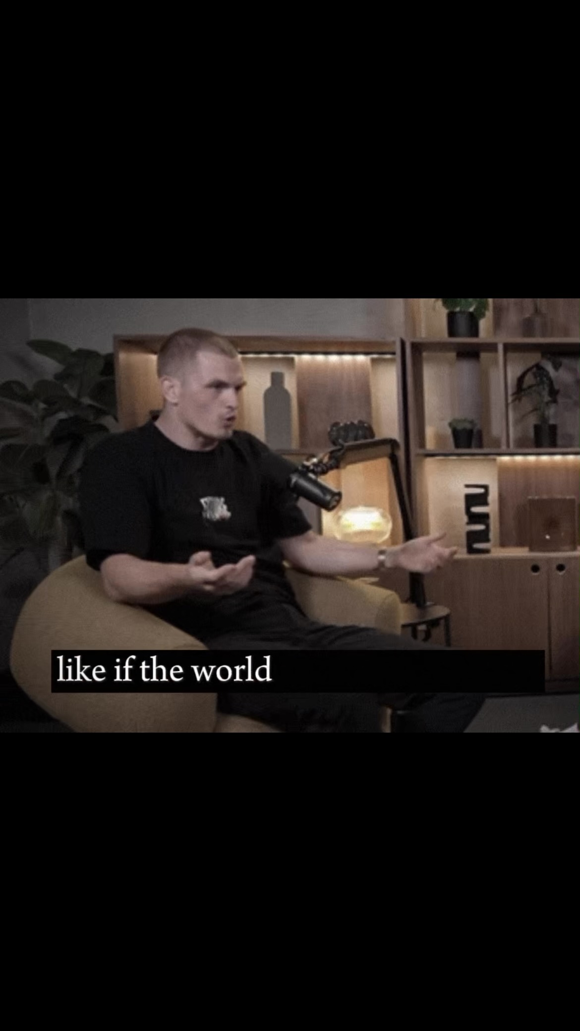 Athlete in interview setting on MILLIONS Athlete in interview setting