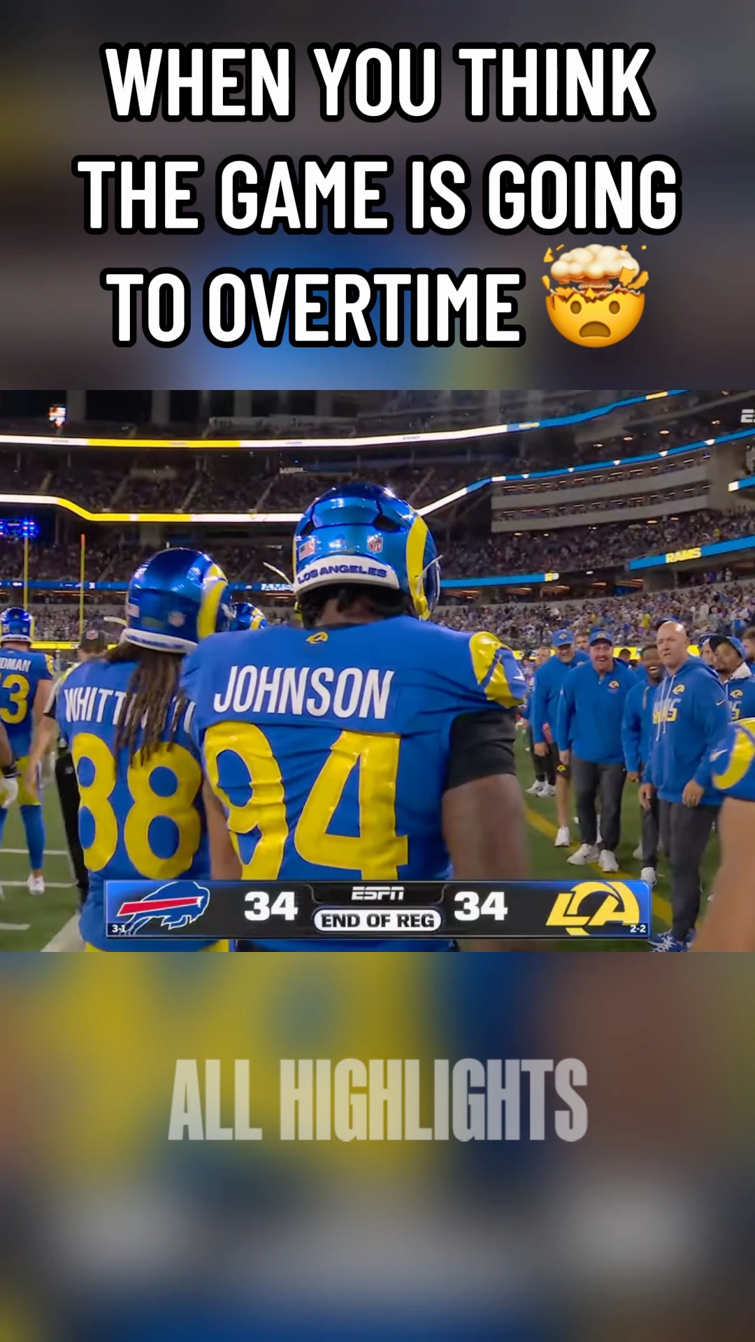 When you think the game is going to...