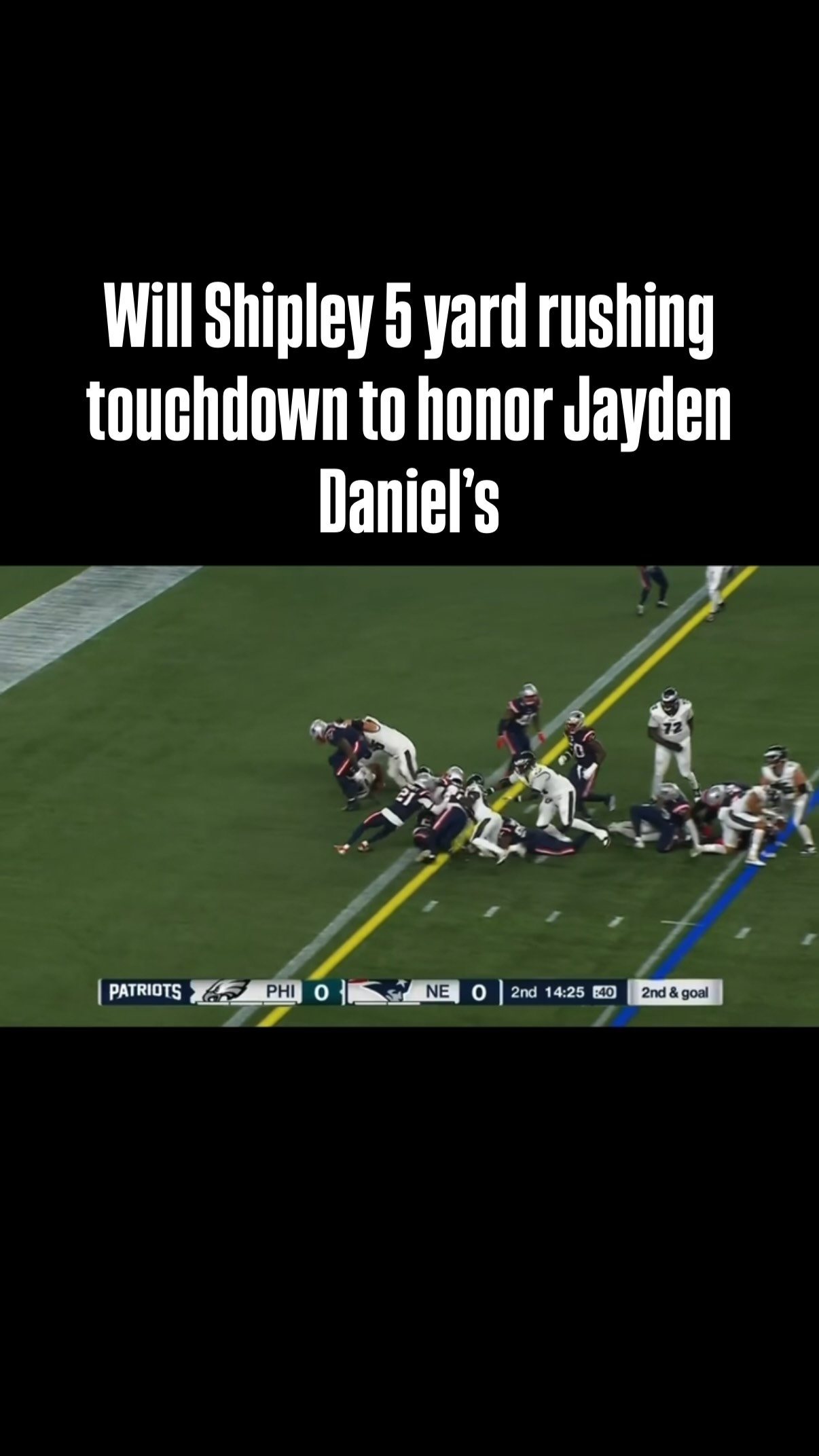 Will Shipley's 5-yard rushing touch...