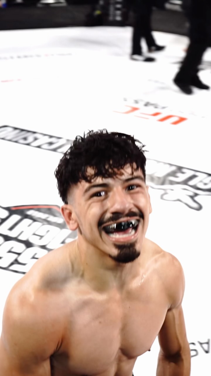 Dean Furr celebrates a fight finish...