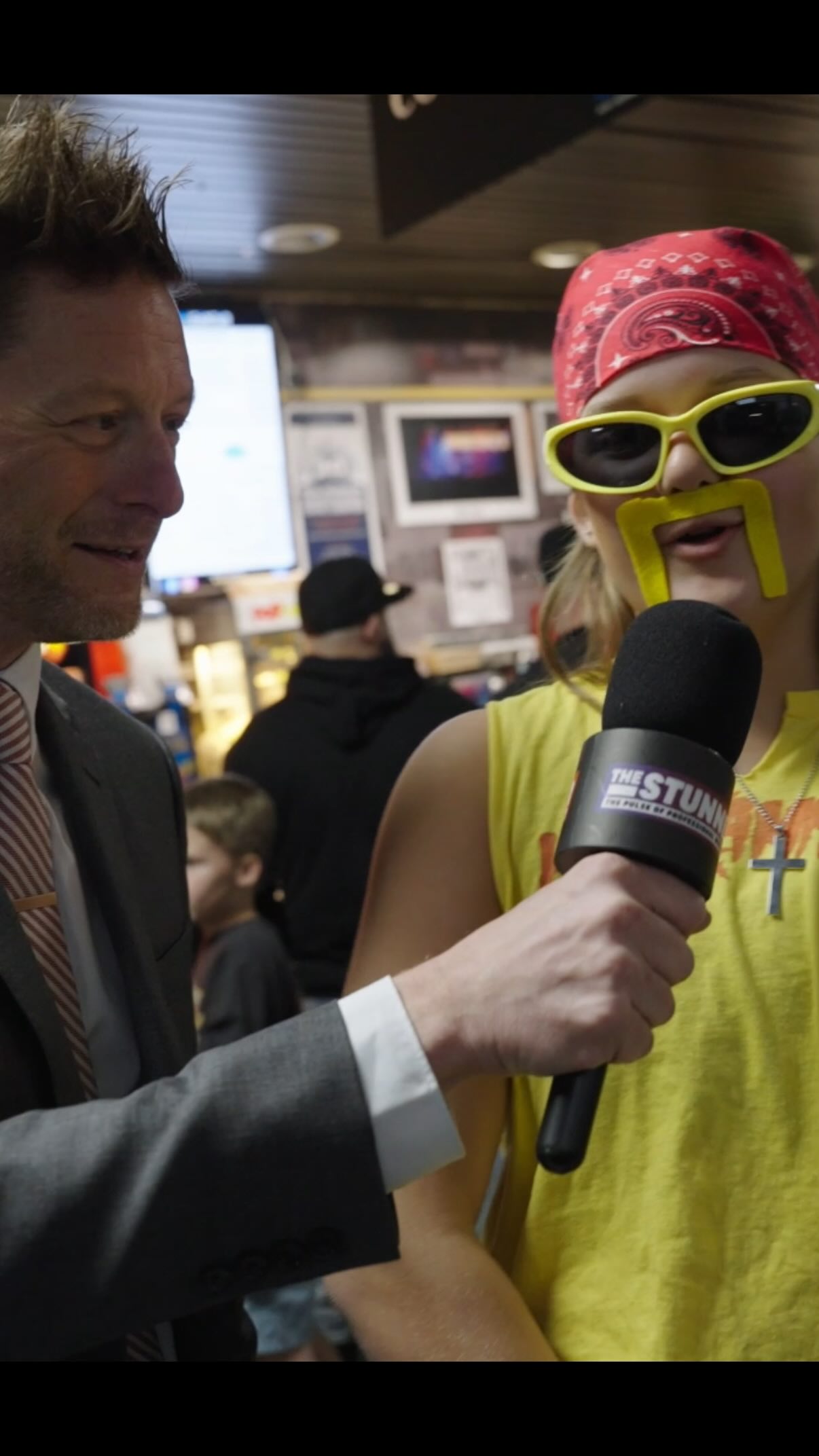 Young wrestling fans interviewed at...