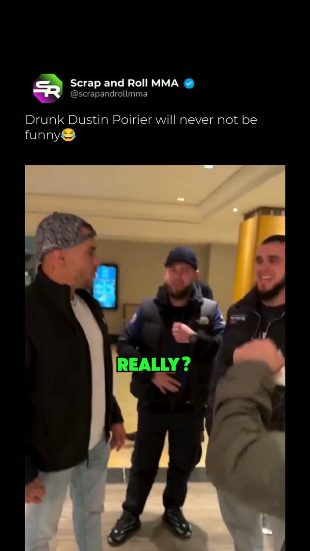 Drunk Dustin Poirier thinks he spot... on MILLIONS Drunk Dustin Poirier thinks he spot...