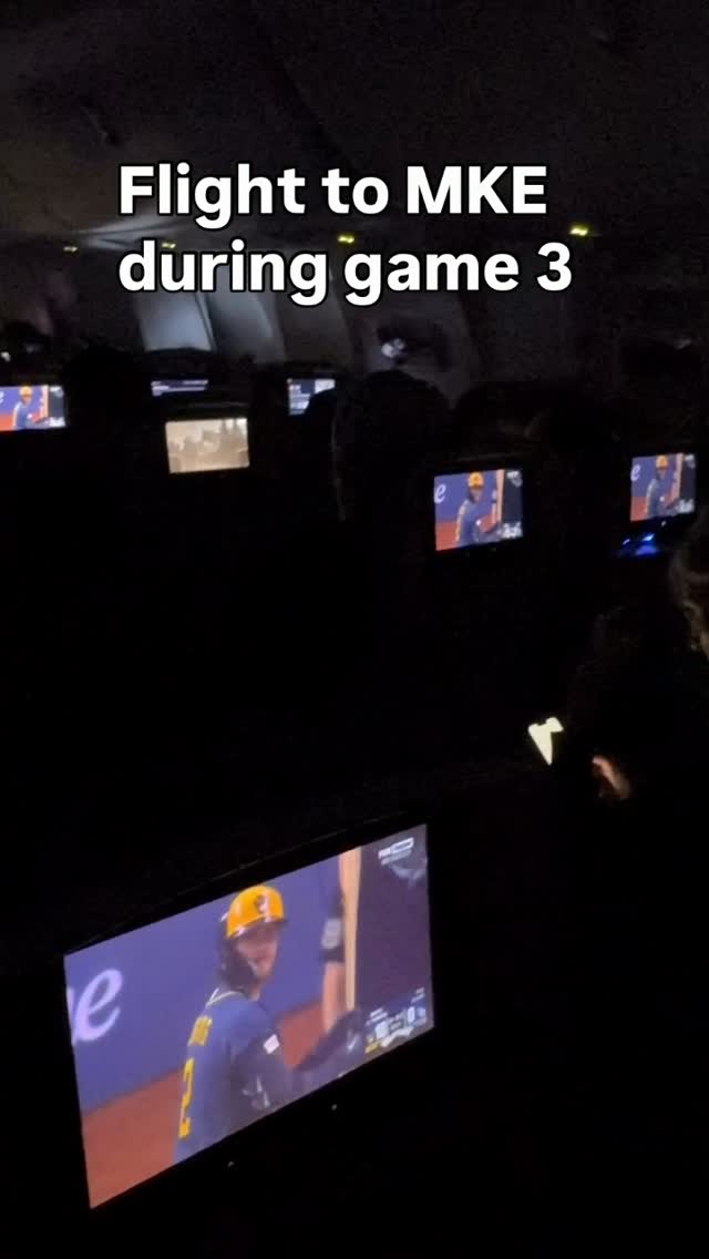 Passengers watch World Series game ...