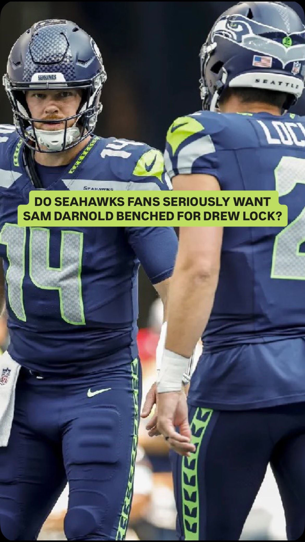 Seahawks fans want Sam Darnold benc...