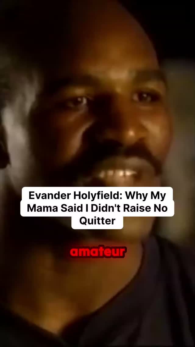 Evander Holyfield on his first loss... on MILLIONS Evander Holyfield on his first loss...