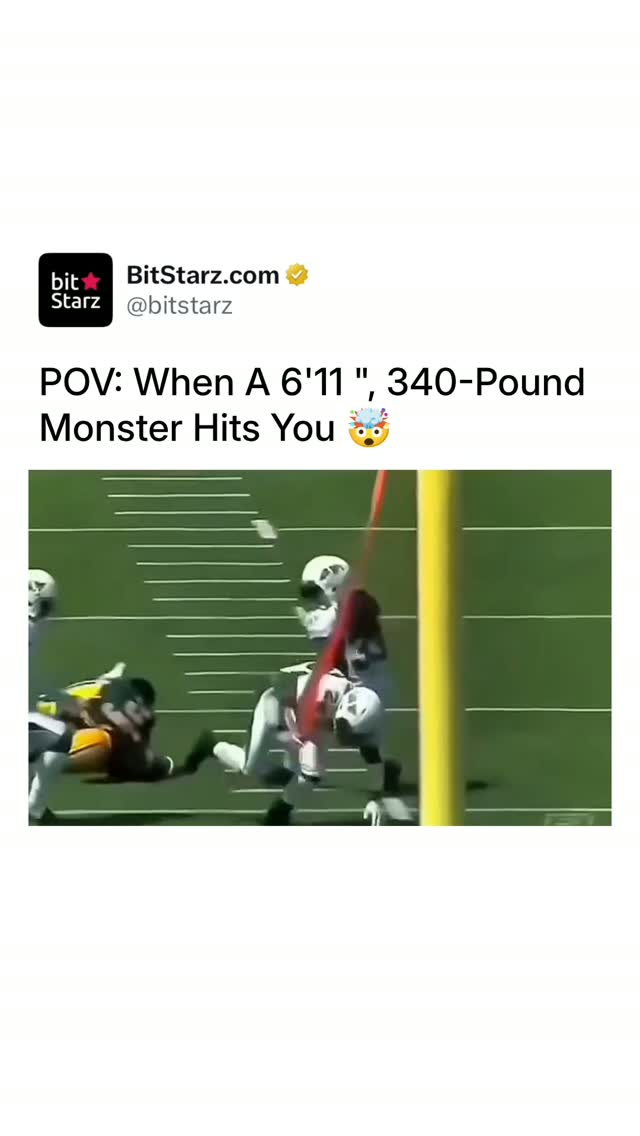 When a 6'11", 340-pound monster hit...