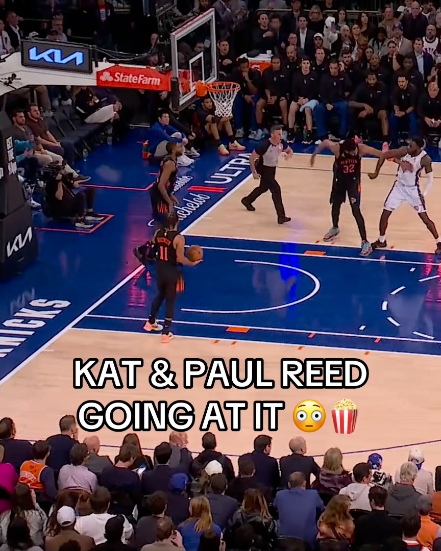 KAT and Paul Reed clash on the cour...