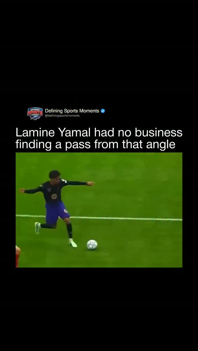 Lamine Yamal's incredible pass from... on MILLIONS Lamine Yamal's incredible pass from...
