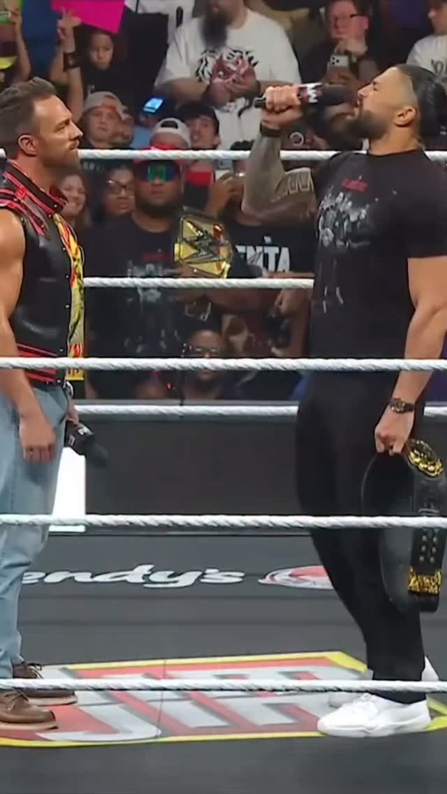 Roman Reigns challenged in the ring