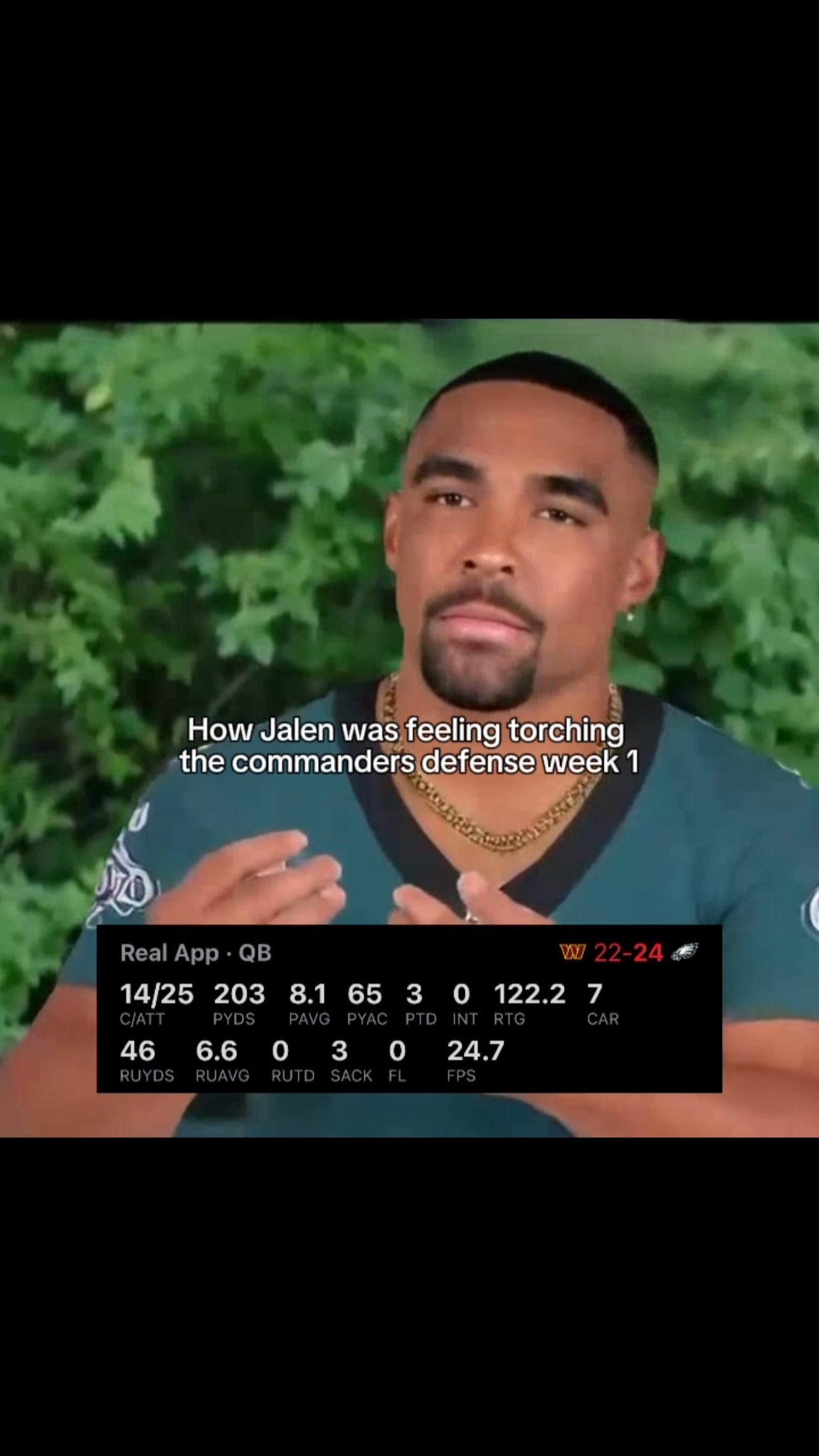 Jalen Hurts meme after torching the...
