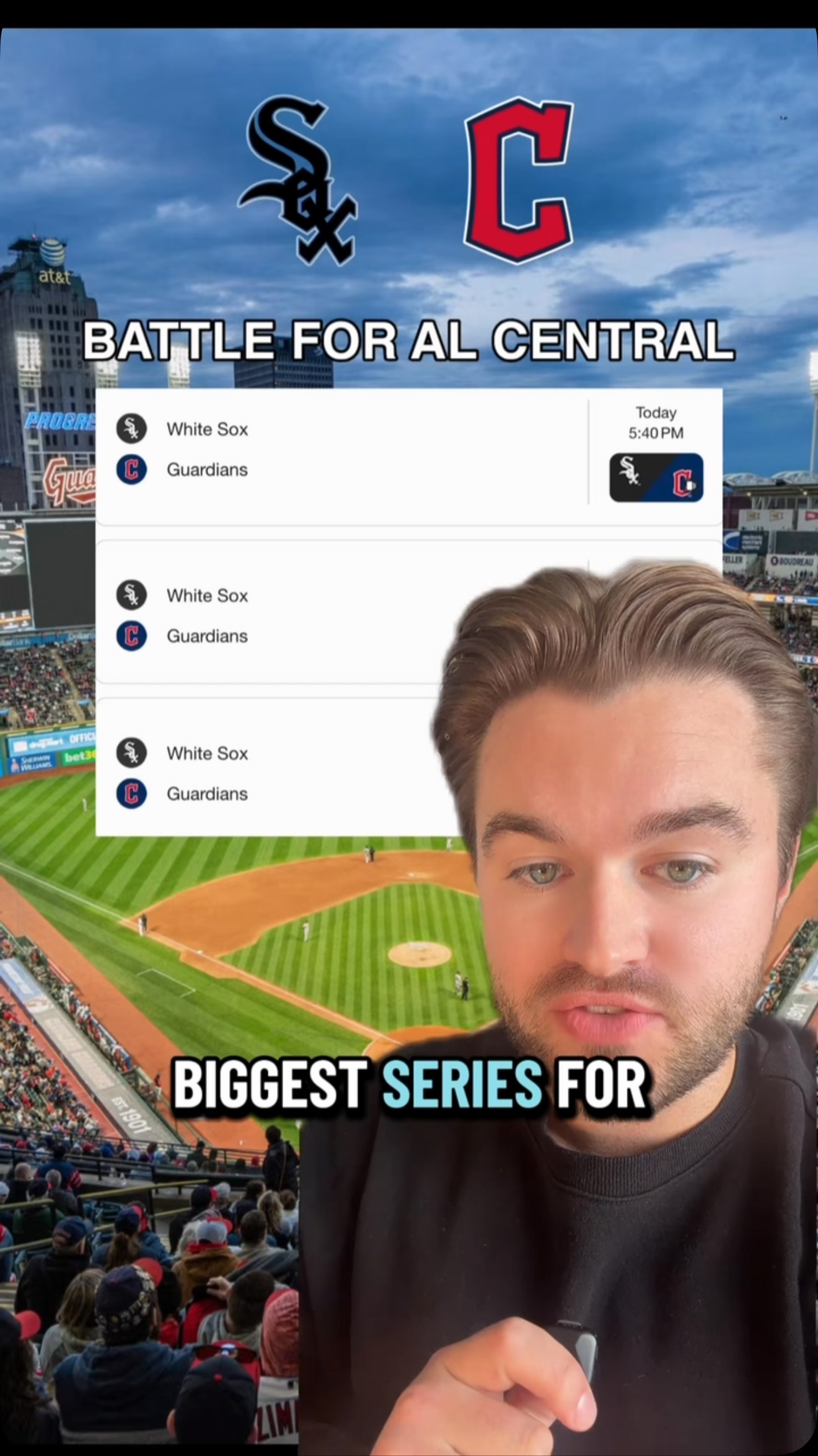 White Sox begin their biggest serie...