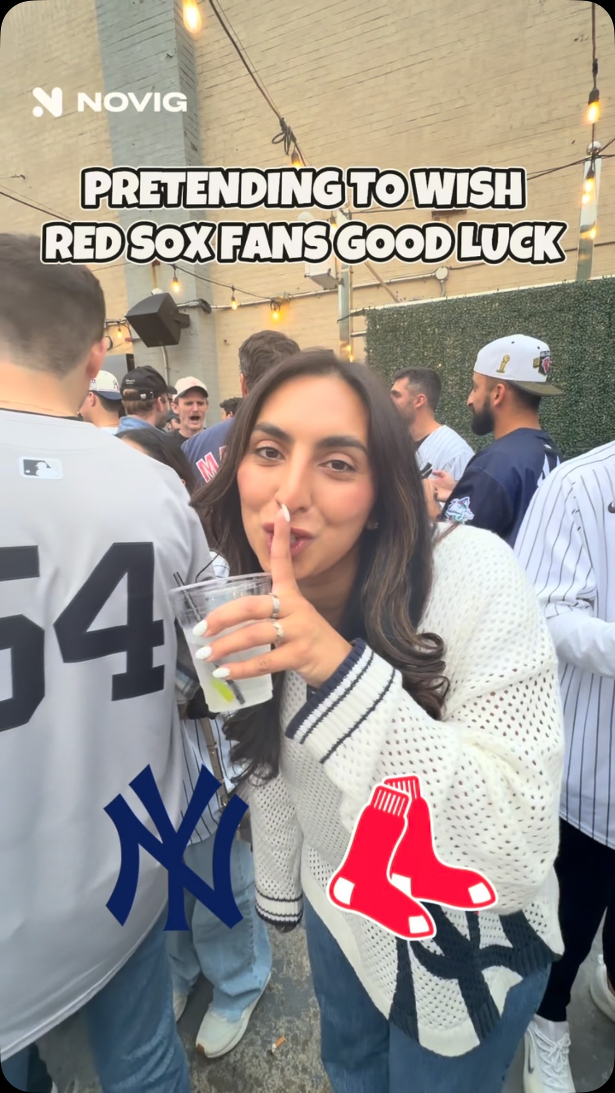 A Yankees fan pretends to wish Red ...