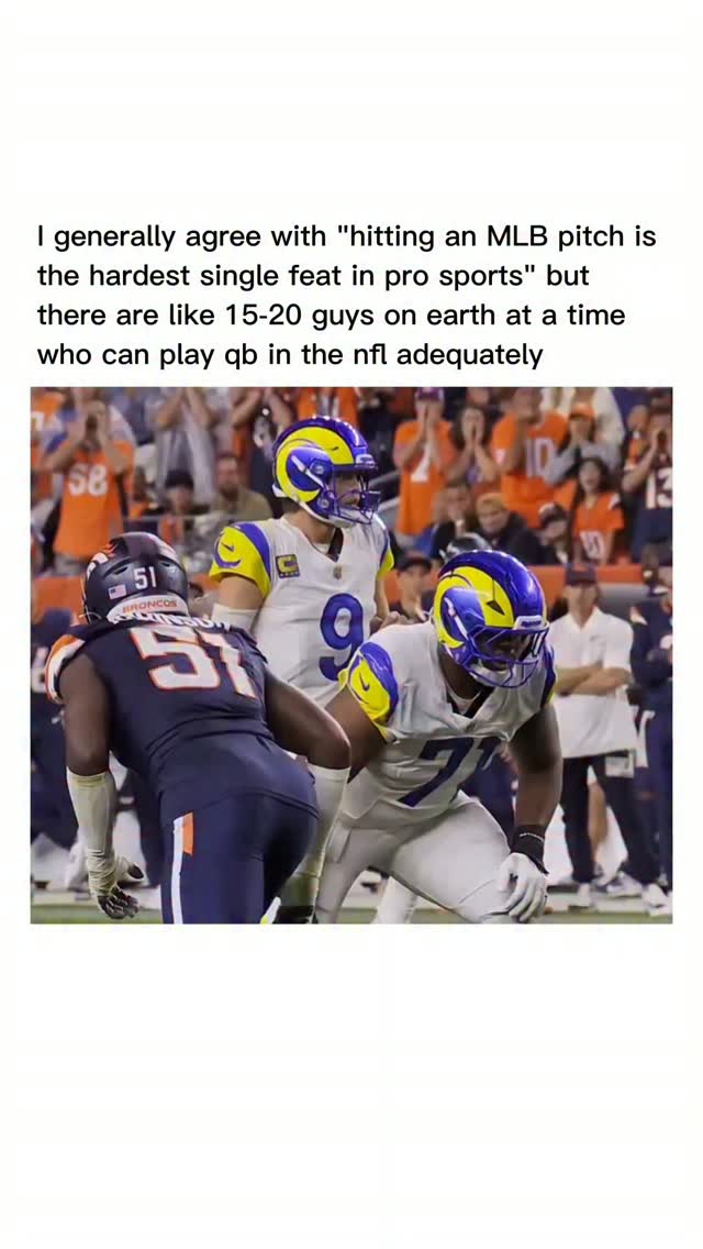 Playing QB in the NFL is one of the...