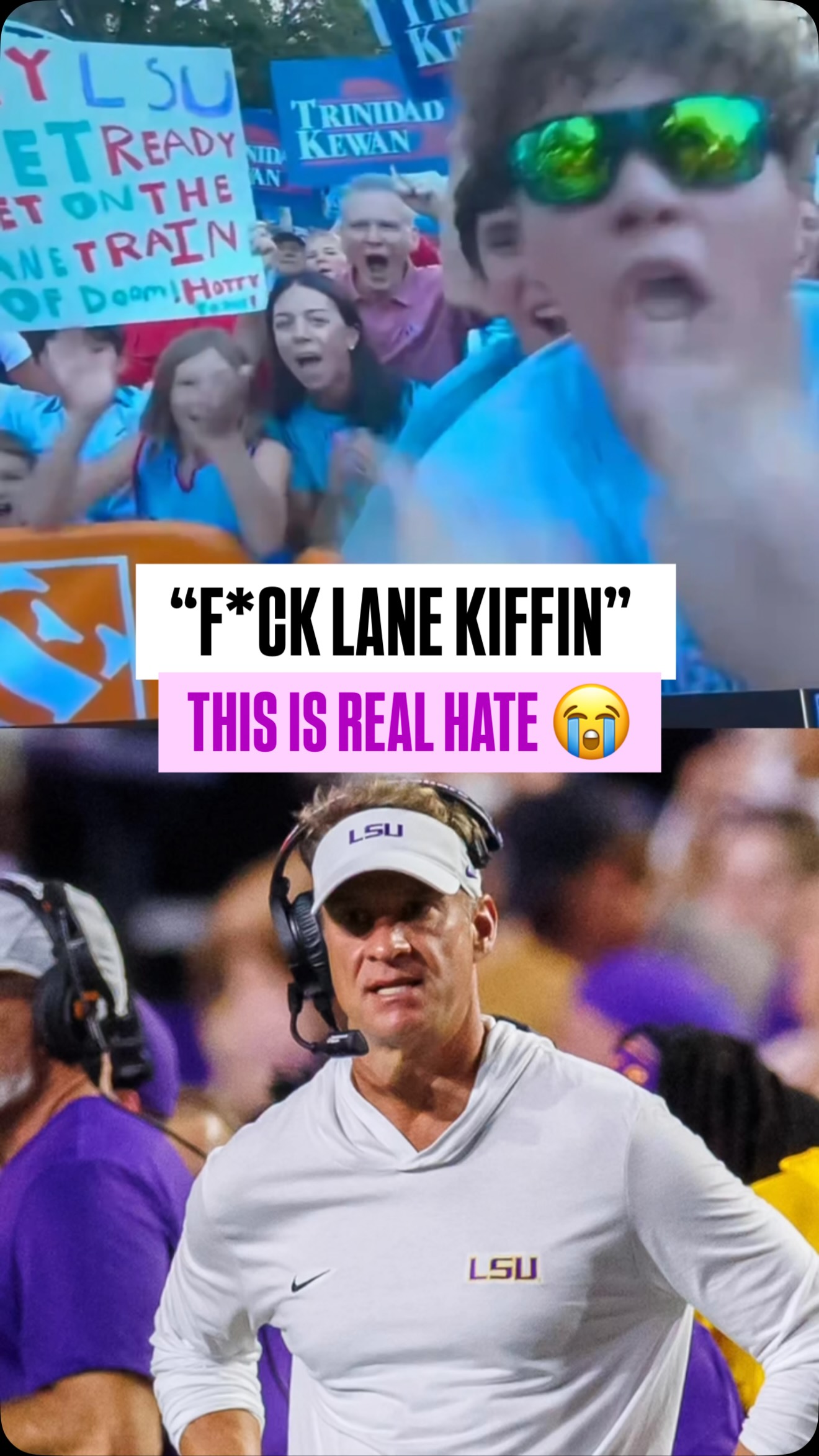 Fans showing Lane Kiffin real hate ...
