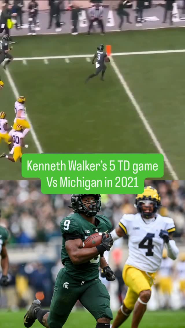 Kenneth Walker's 5 TD game vs. Mich...