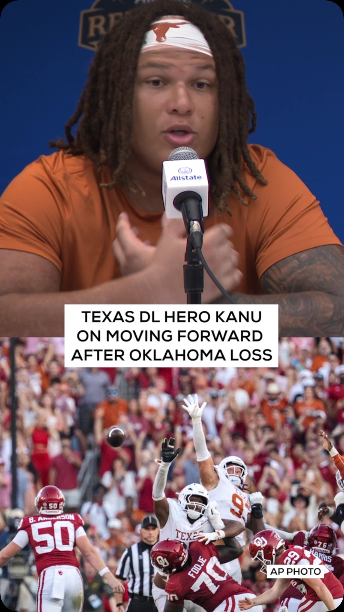 Texas DL Hero Kanu on moving forwar...