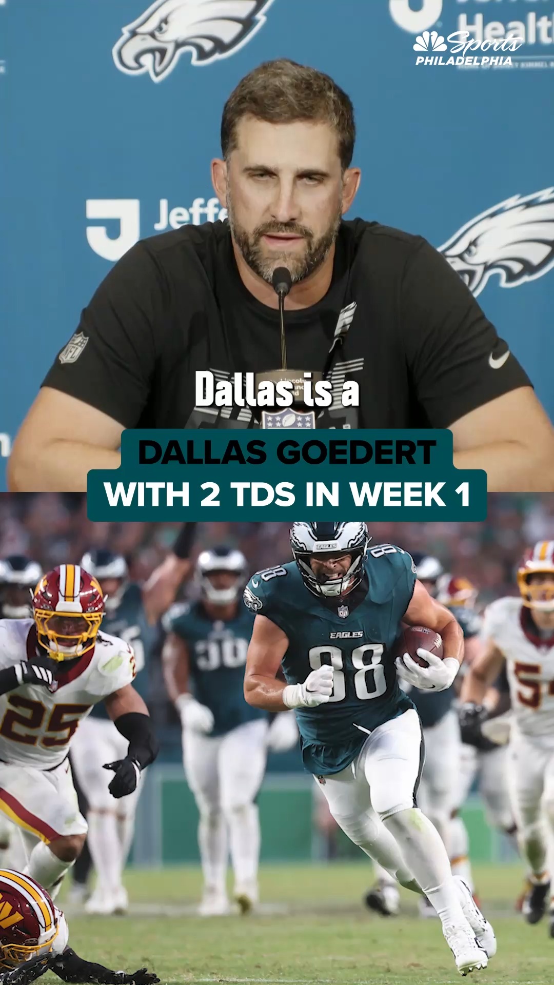 Nick Sirianni praises Dallas Goeder...
