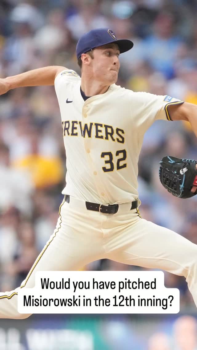 Should Misiorowski have pitched in ...